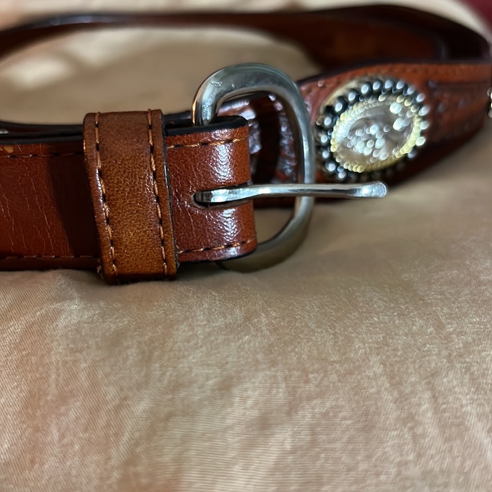 Western leather belt
